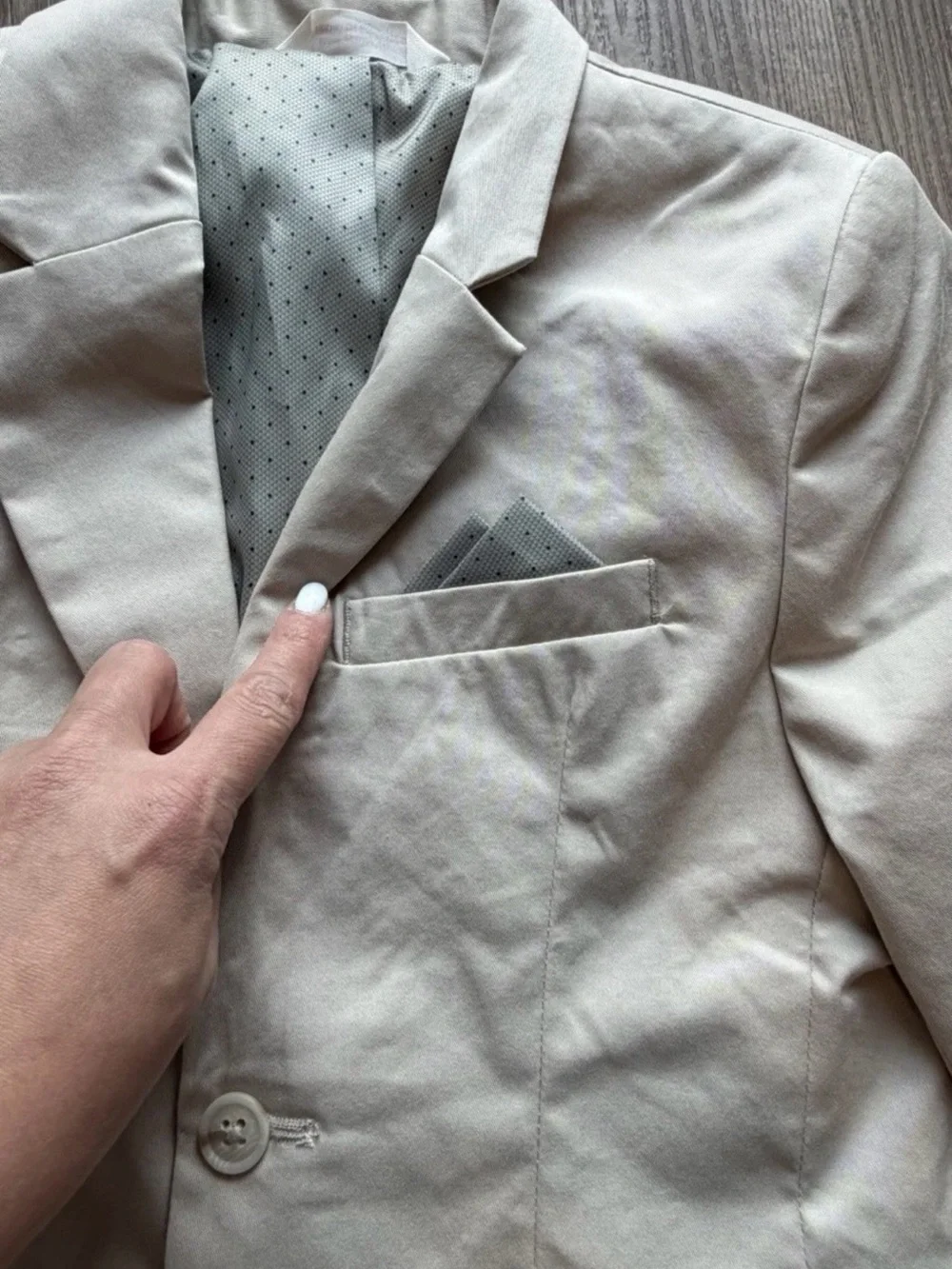 Light Beige Casual Blazer